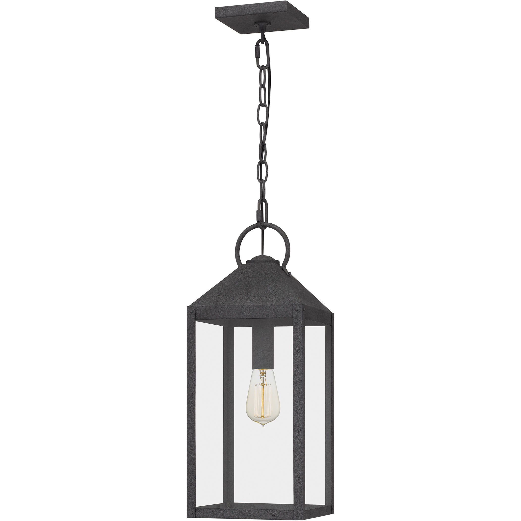 Thorpe 1 Light 8 inch Mottled Black Mini Pendant Ceiling Light, Small