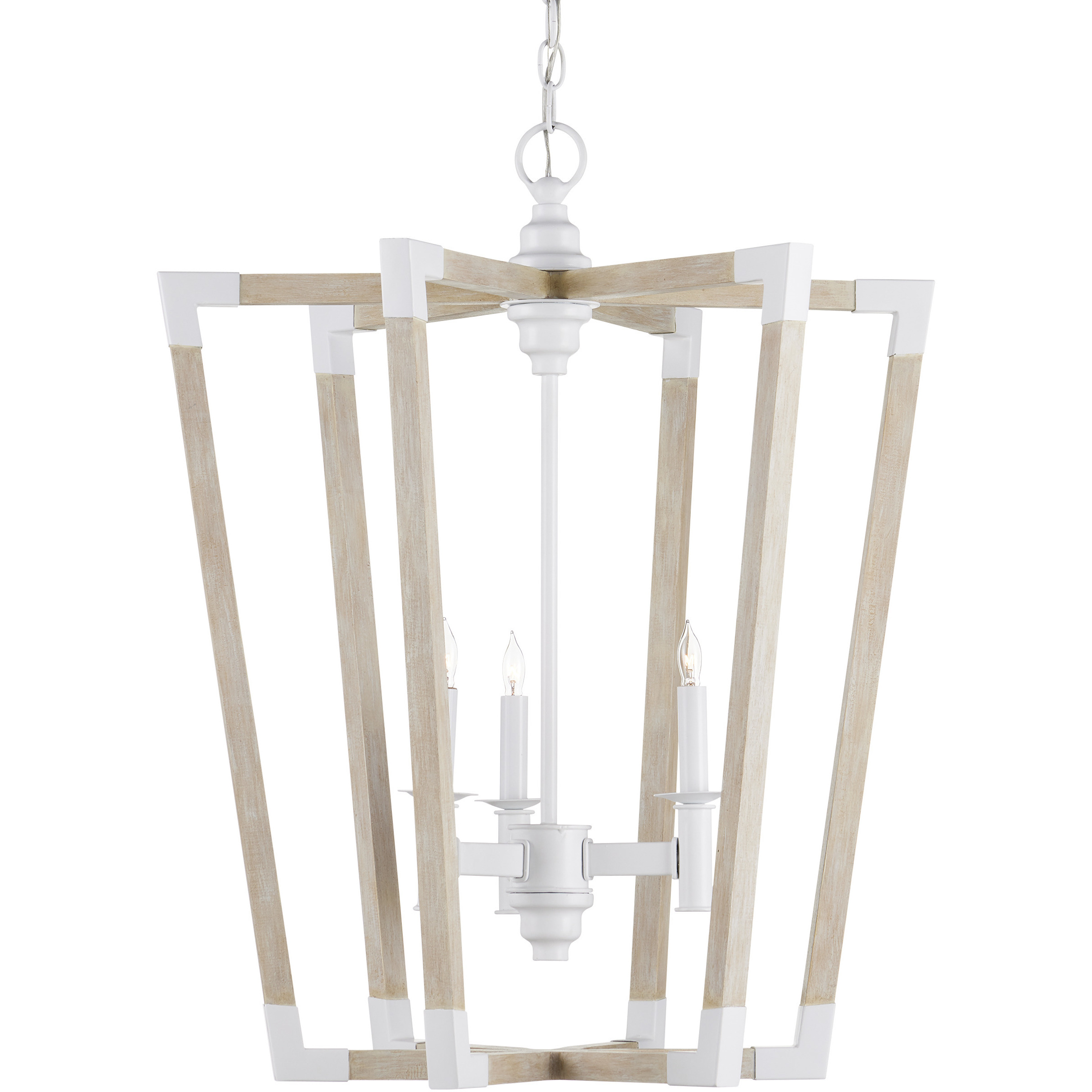 Bastian 3 Light 23.5 inch Sandstone and Sugar Lantern Chandelier Ceiling Light, Medium