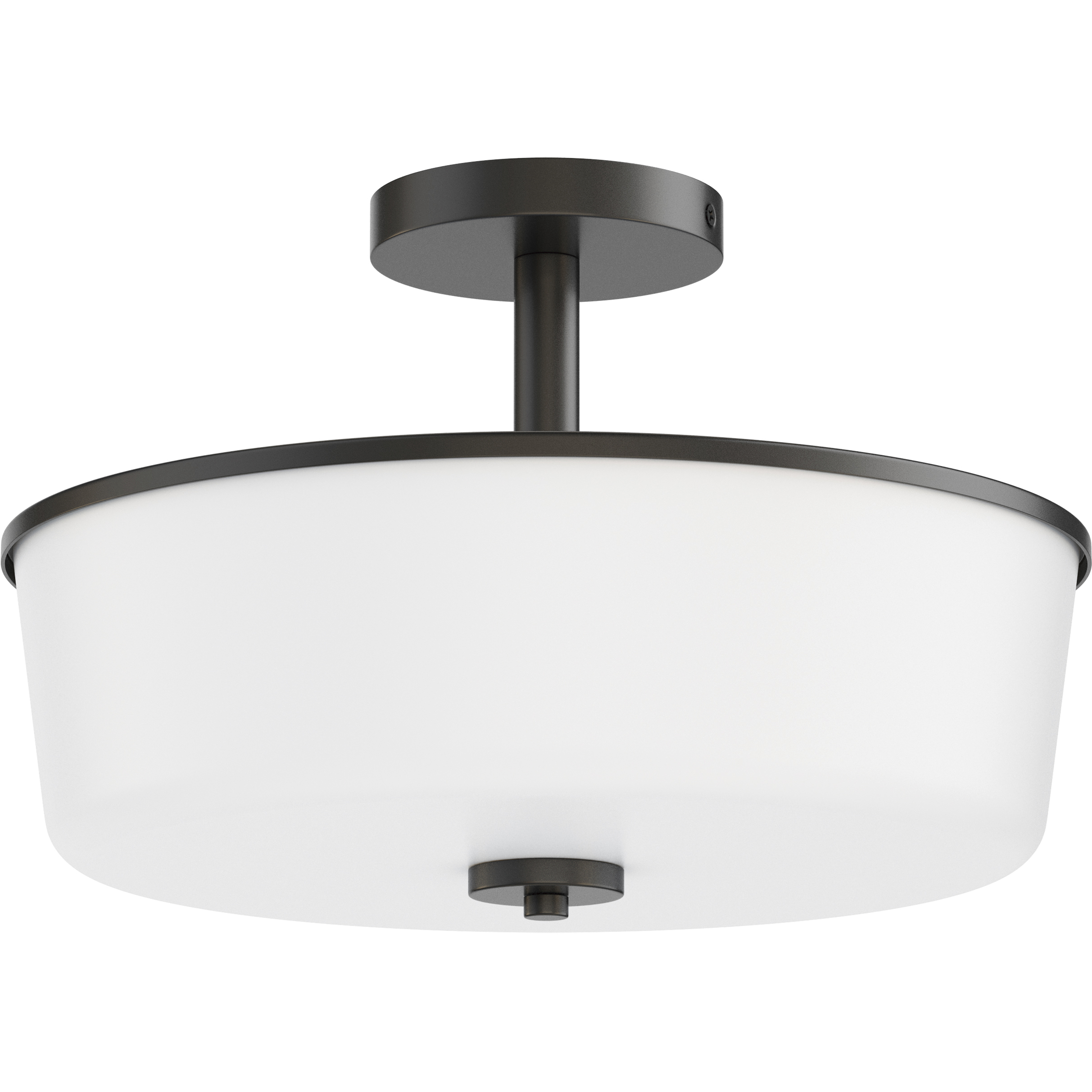 Fuller 3 Light 14.75 inch Black Flush Mount Ceiling Light in White