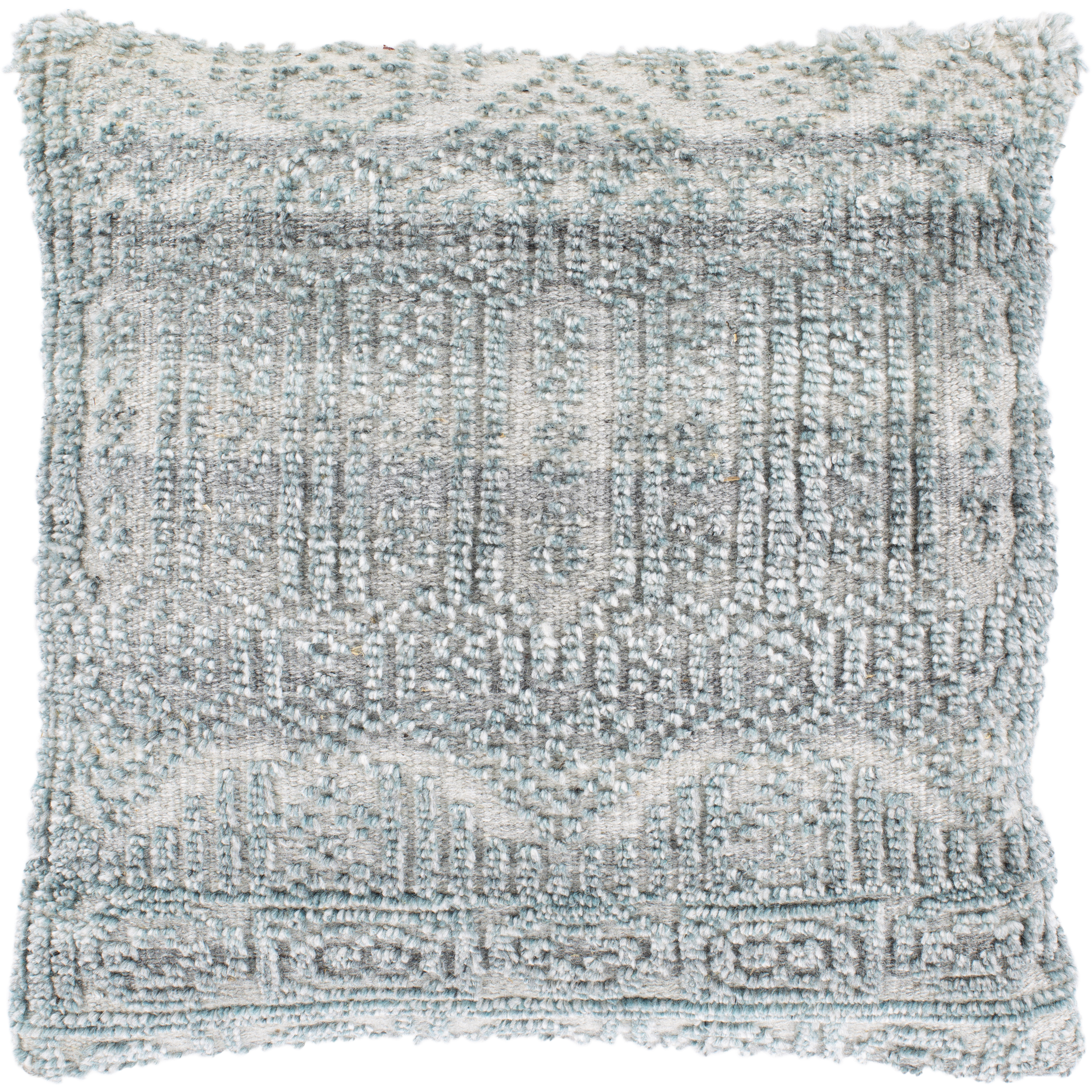 Nobility 22 X 22 inch Pale Blue Pillow Kit, Square
