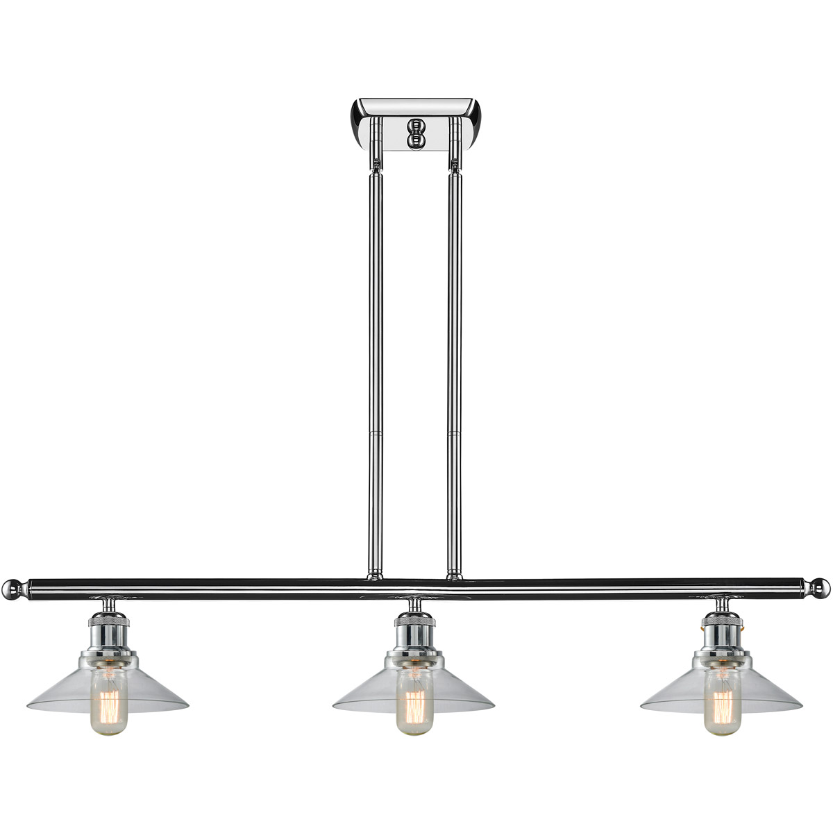 Ballston Orwell LED 42 inch Polished Chrome Island Light Ceiling Light in Clear Glass, Ballston