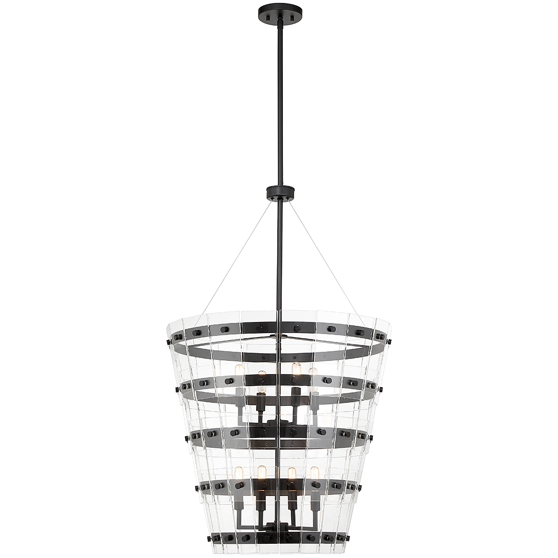 Ventari 8 Light 25 inch Matte Black Pendant Ceiling Light