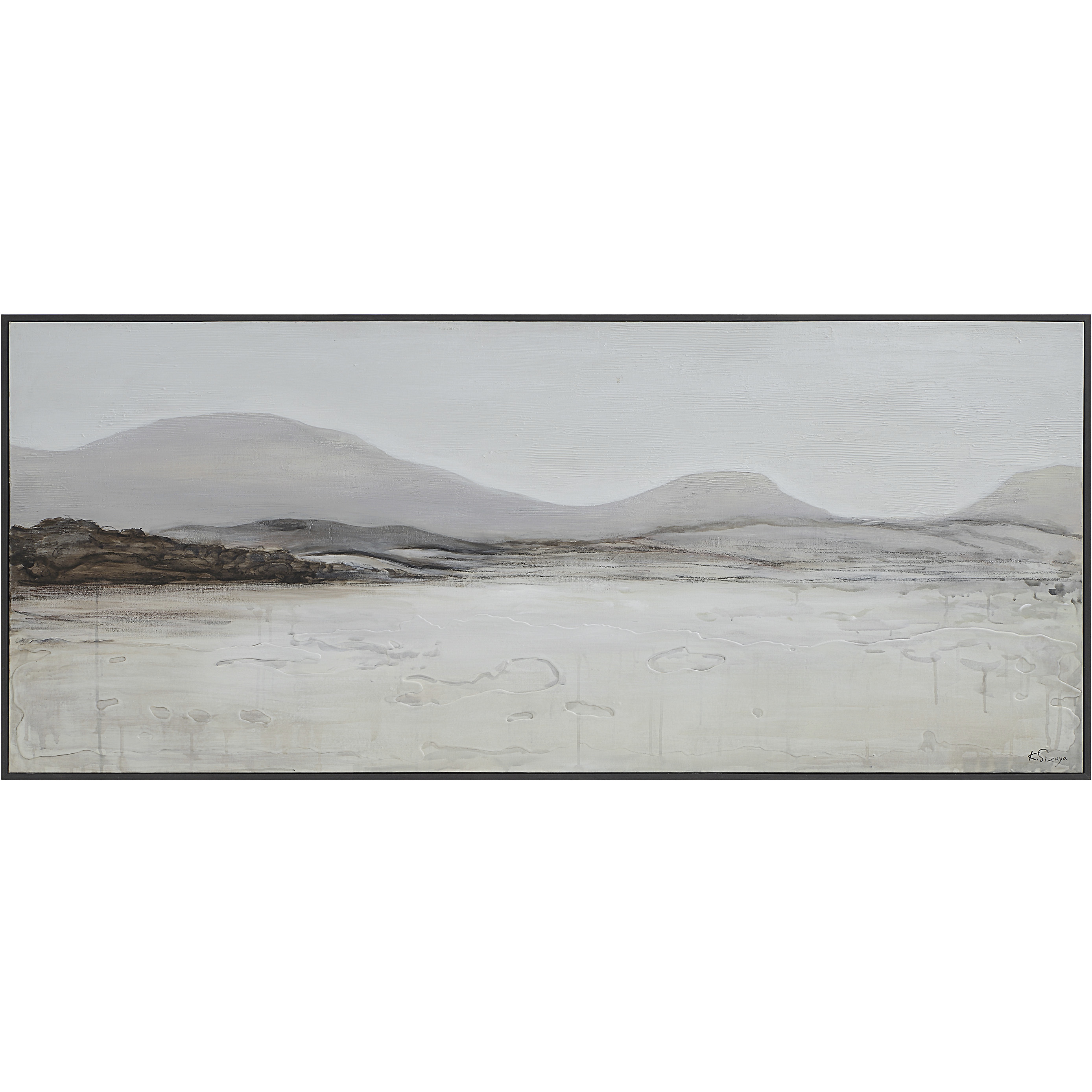 Campania White and Grey and Beige and Brown Canvas Art