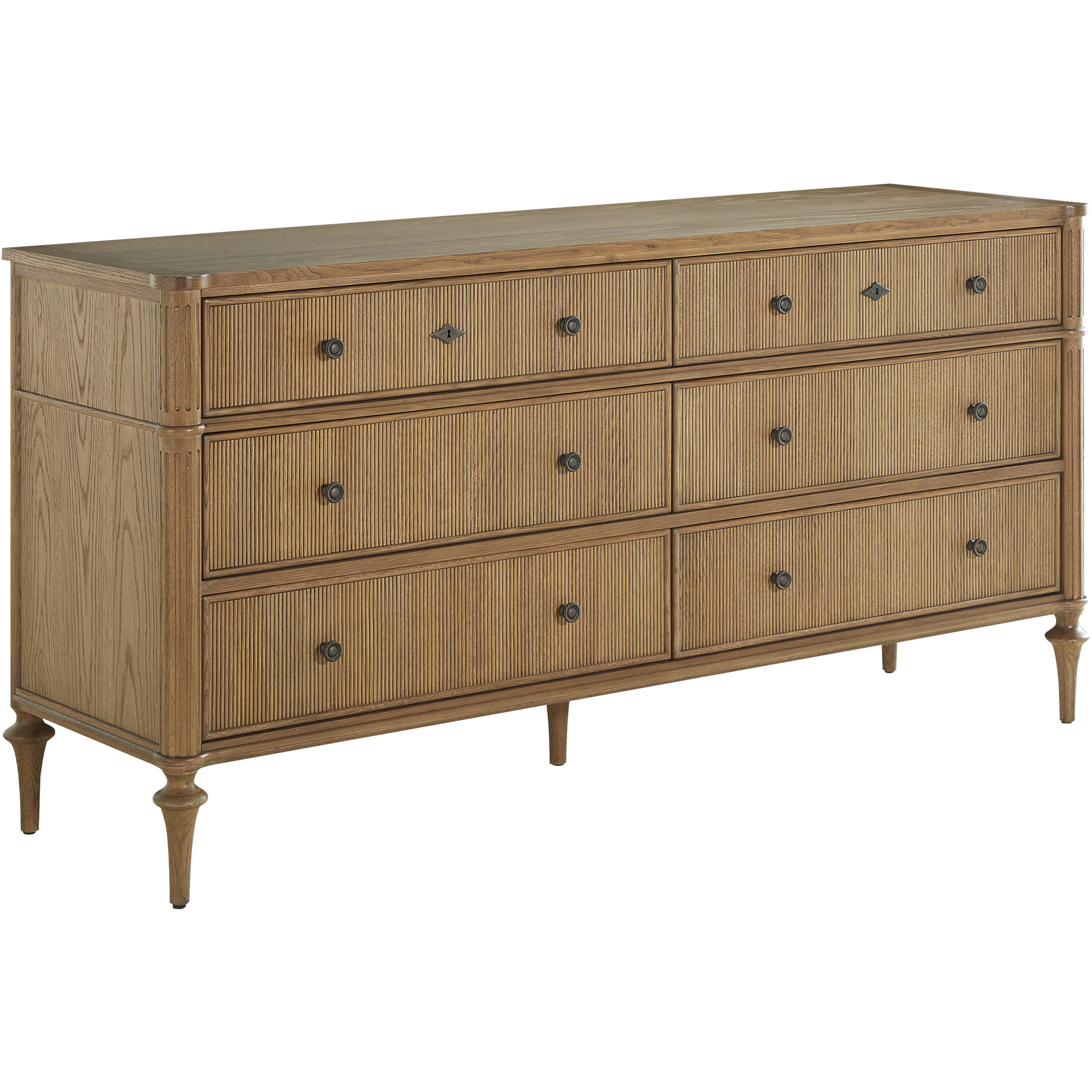 Andrea Satin Oak and Antique Bronze Dresser