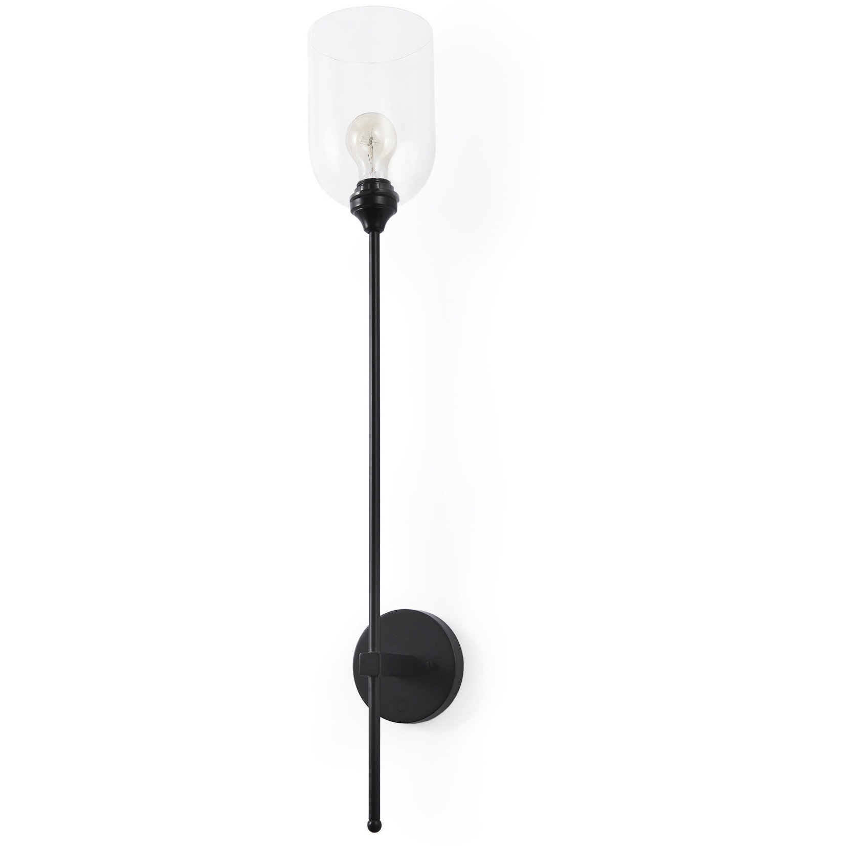Clyde 8 inch Black Wall Sconce Wall Light