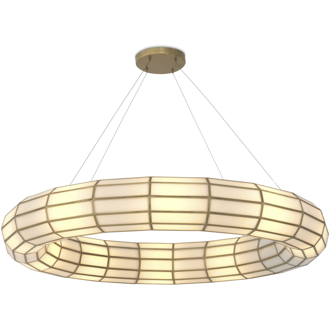 Ronco 10 Light 47.24 inch Antique Brass and Handmade Glass Chandelier Ceiling Light
