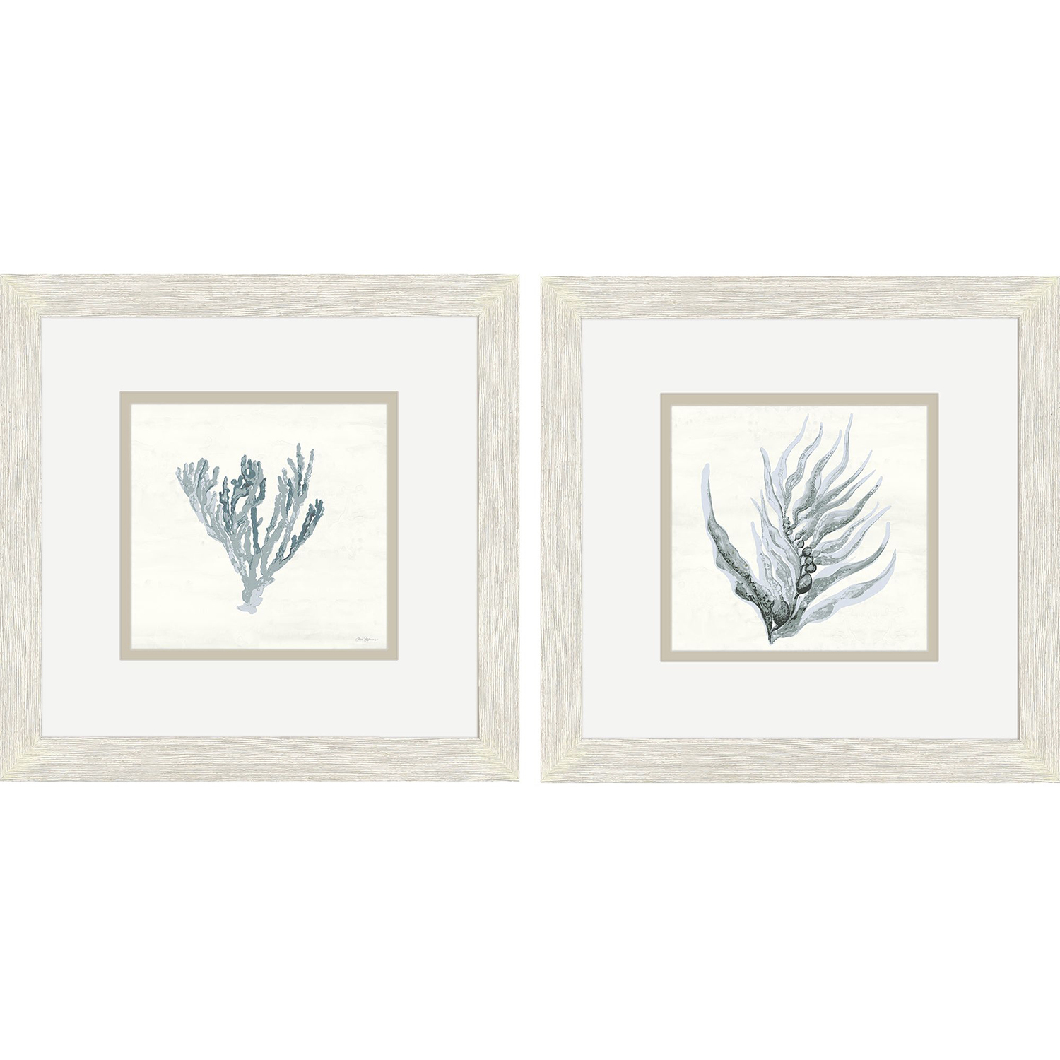 Waterside Blue and Beige Framed Art, Propac