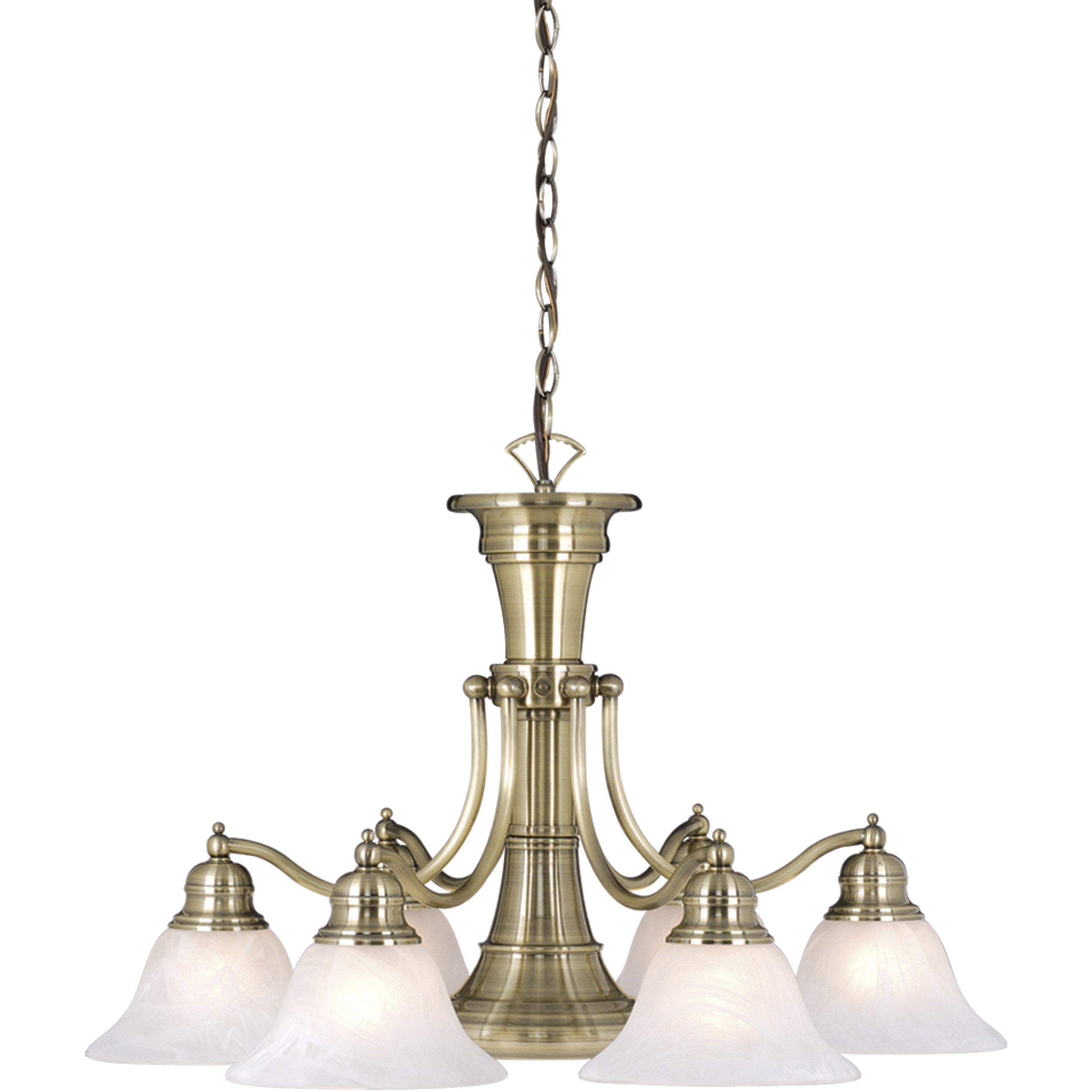 Standford LED 26 inch Antique Brass Chandelier Ceiling Light
