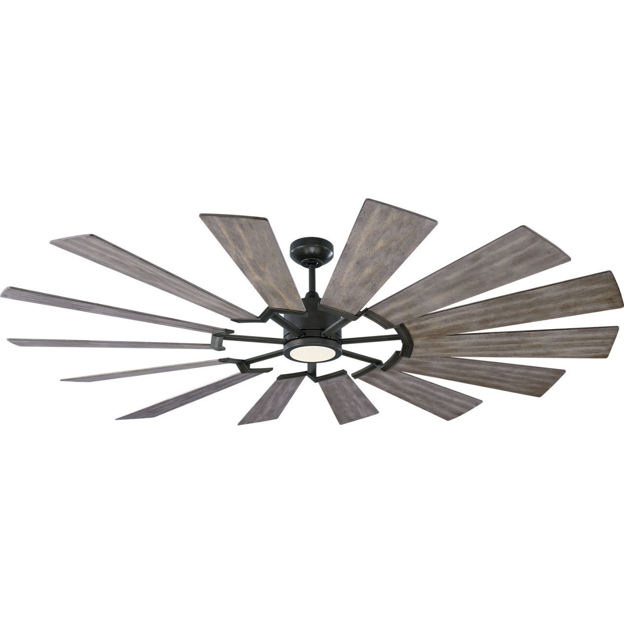 Prairie 72 inch Aged Pewter with Distressed Grey Weathered Oak Blades Ceiling Fan