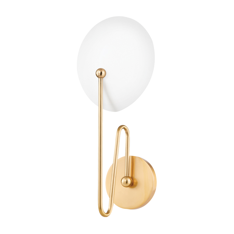 Hattie 1 Light 8 inch Aged Brass/Textured White Combo Wall Sconce Wall Light
