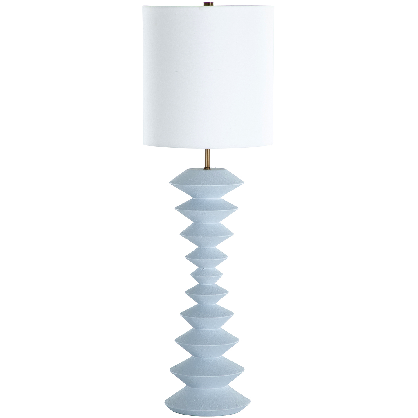Irving 37.25 inch Textured Ocean Blue / Dark Bronze / Linen Fabric Table Lamp Portable Light