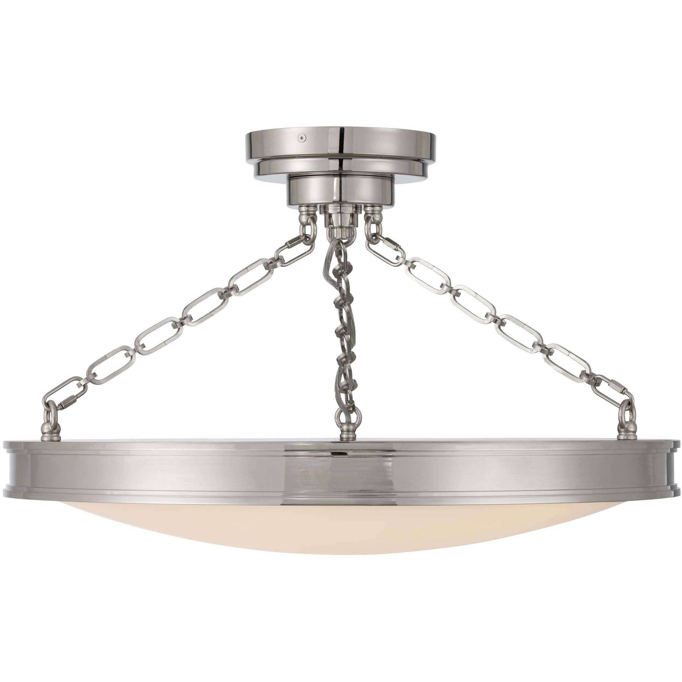 Cameron 1 Light 24 inch Polished Nickel Semi-Flush Mount Ceiling Light