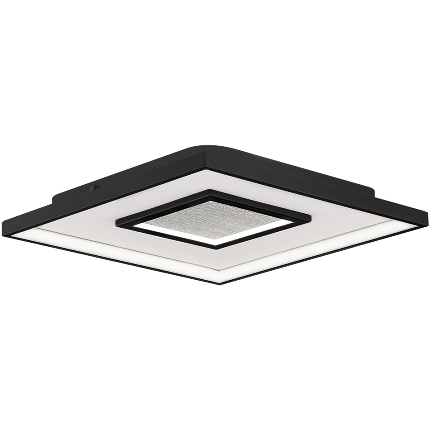 Pinpoint LED 16.38 inch Black Flush Mount Ceiling Light in 3000K, dweLED