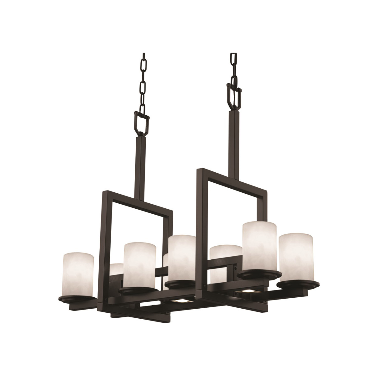 Clouds LED 13 inch Matte Black Chandelier Ceiling Light in 5600 Lm LED, Cylinder