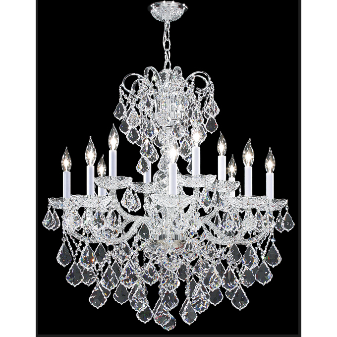 Vienna 12 Light 30 inch Silver Chandelier Ceiling Light