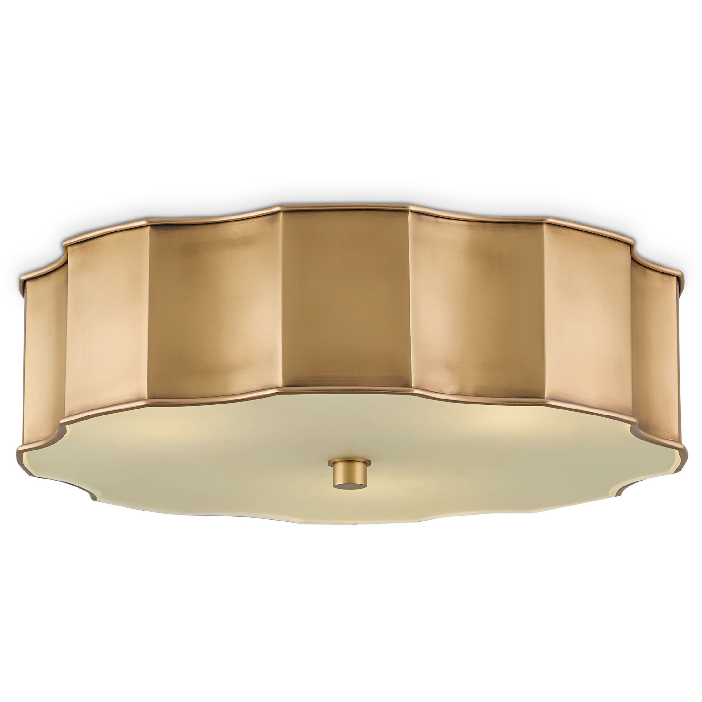 Wexford 3 Light 19.25 inch Antique Brass Flush Mount Ceiling Light