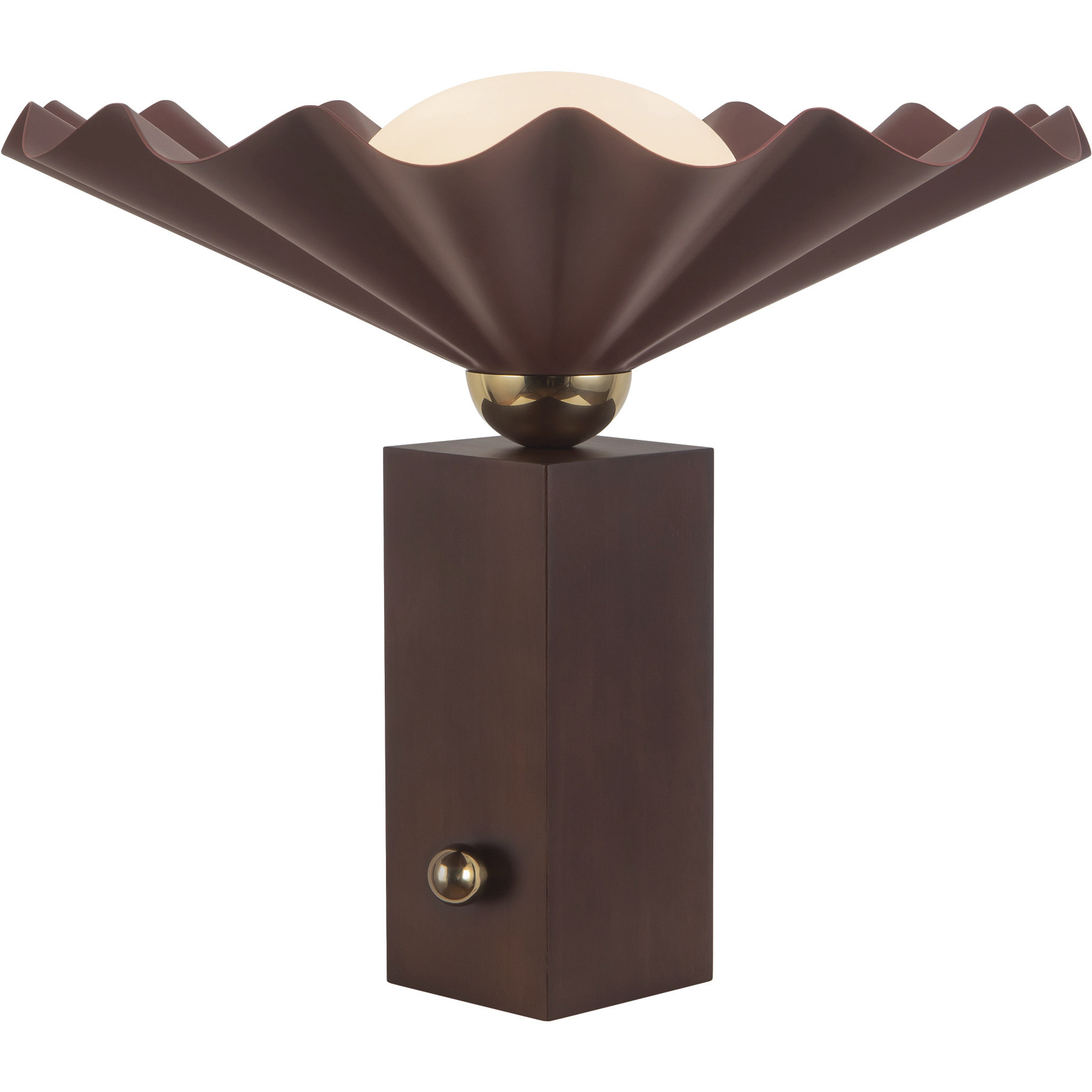 Furrow 13.5 inch 60 watt Burgundy Table Lamp Portable Light