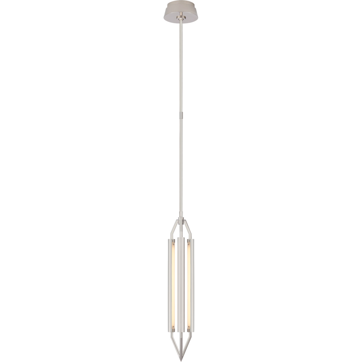 Visual Comfort Signature Collection Kelly Wearstler Appareil LED 6 inch Polished Nickel Lantern Pendant Ceiling Light, Small KW5702PN - Open Box