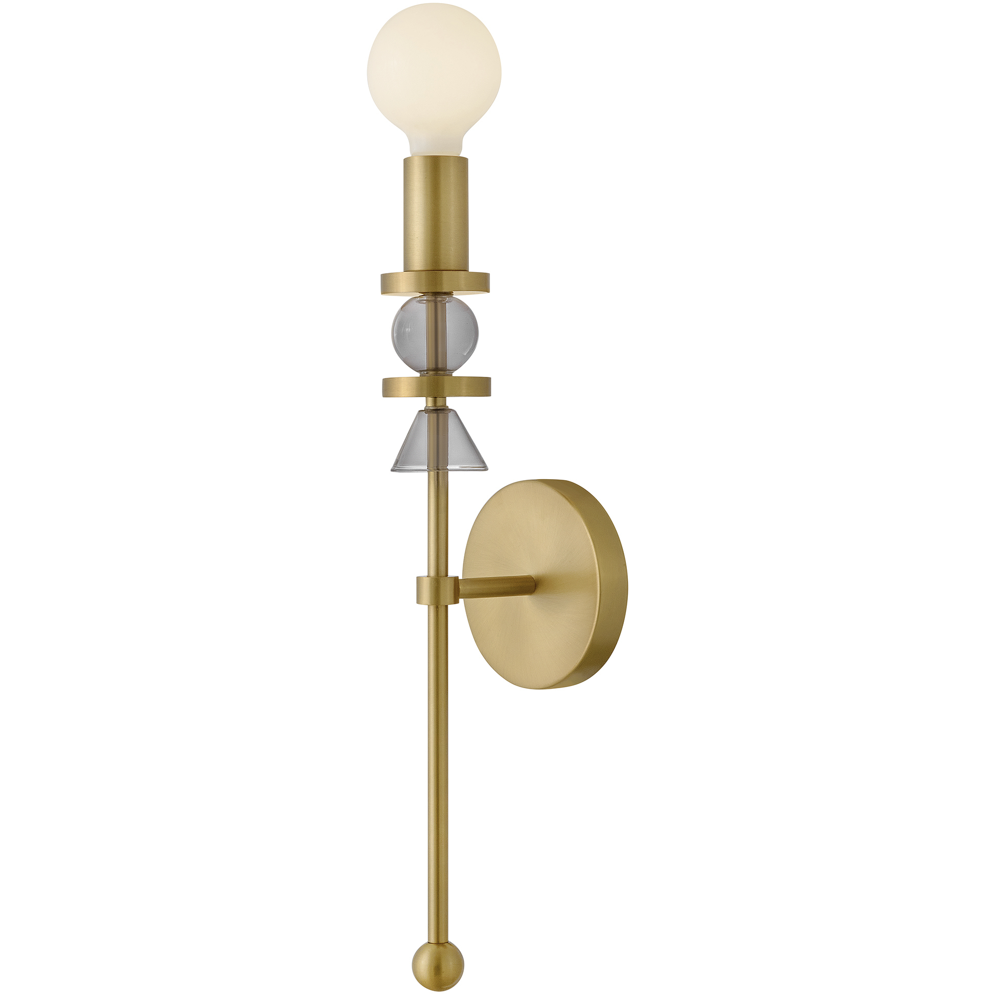 Prim 1 Light 5.25 inch Lacquered Brass Sconce Wall Light