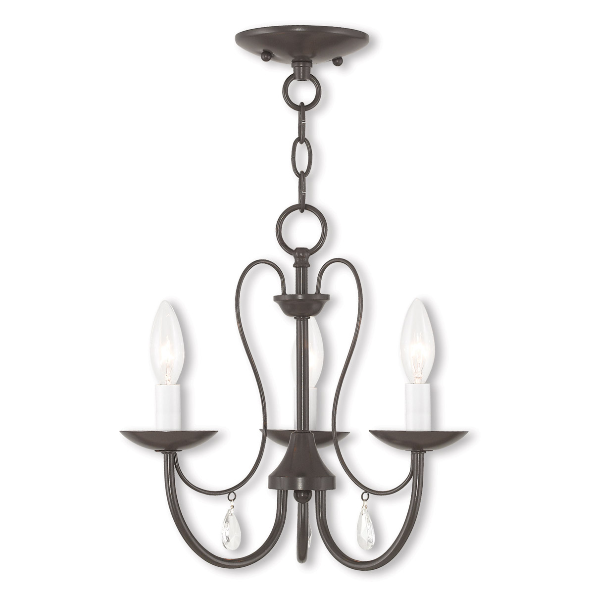 Mirabella 3 Light 14.5 inch English Bronze Chandelier Ceiling Light