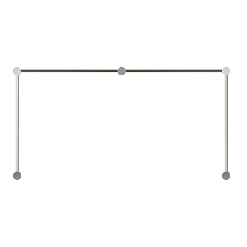 Purolinear 360 LED 51.5 inch Polished Chrome ADA Wall Bar Light Wall Light