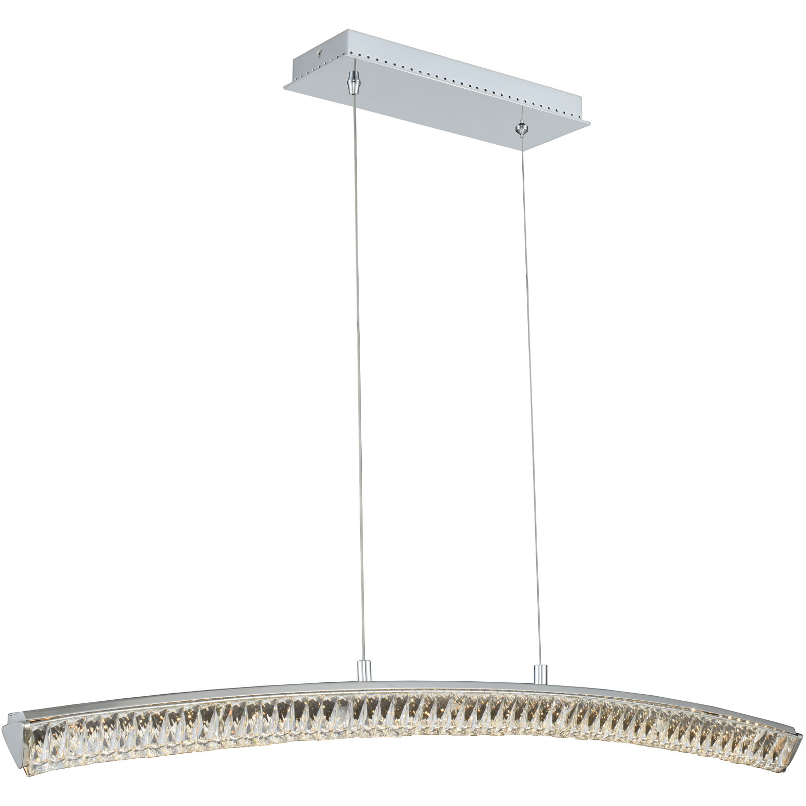 Aries LED 44 inch Chrome Island Light Ceiling Light