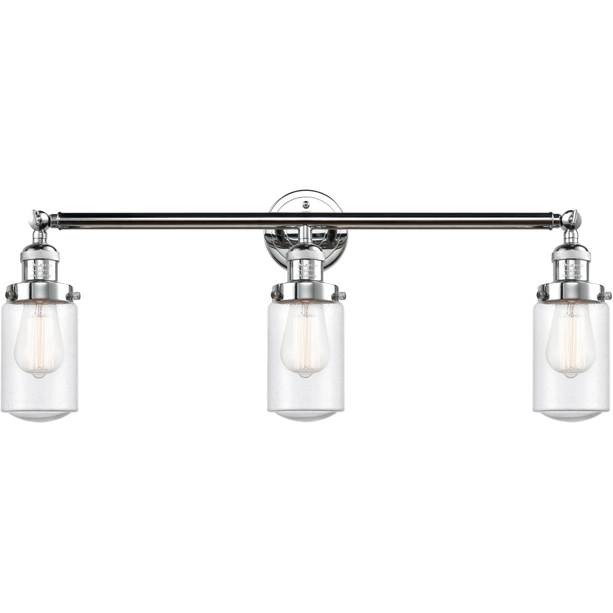 Franklin Restoration Dover LED 31 inch Polished Chrome Bath Vanity Light Wall Light in Seedy Glass, Franklin Restoration