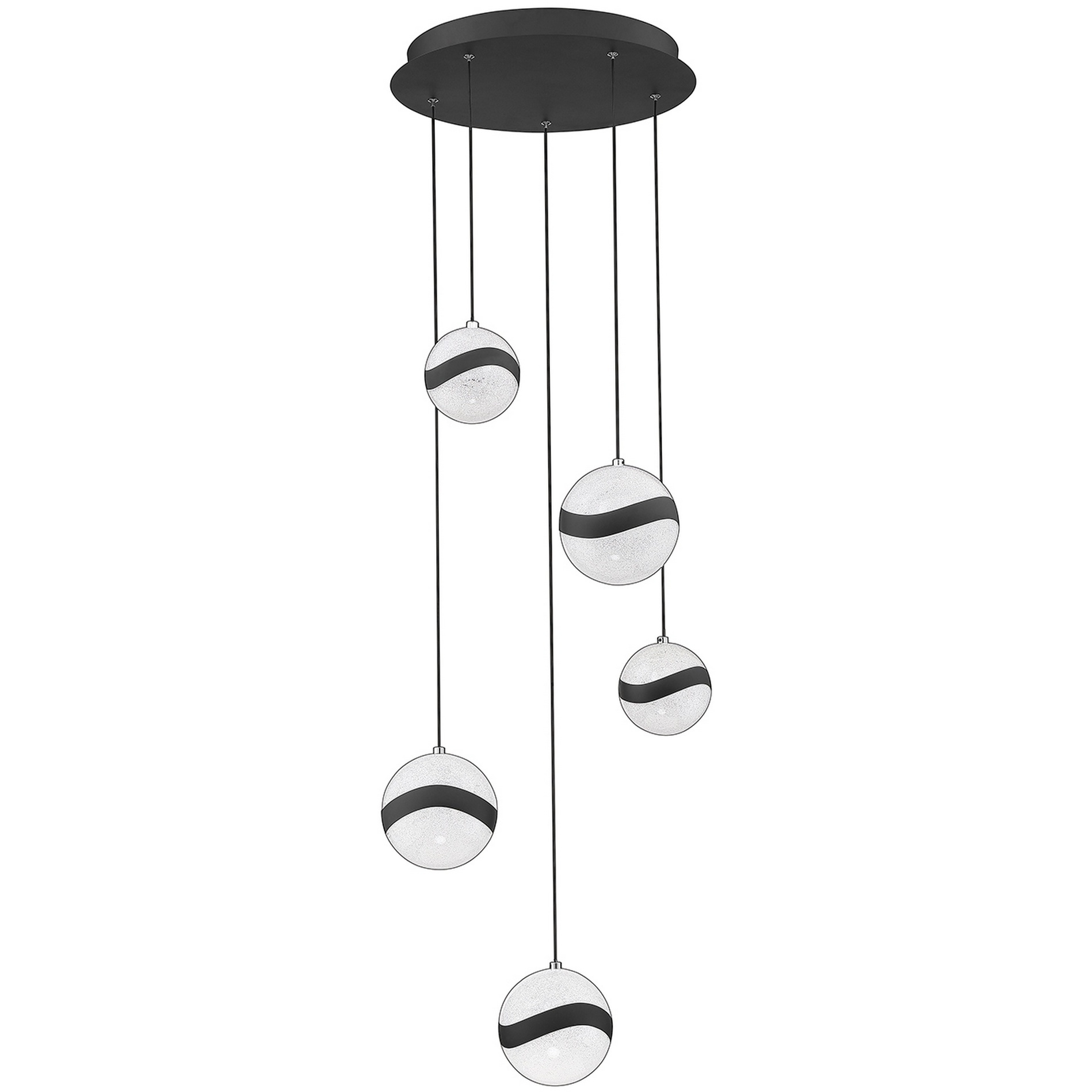 Mystyke LED 18 inch Matte Black LED Pan Ceiling Light