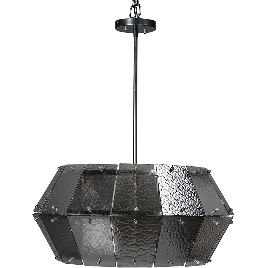 Obsidian 7 Light 27 inch Antique Silver Chandelier Ceiling Light