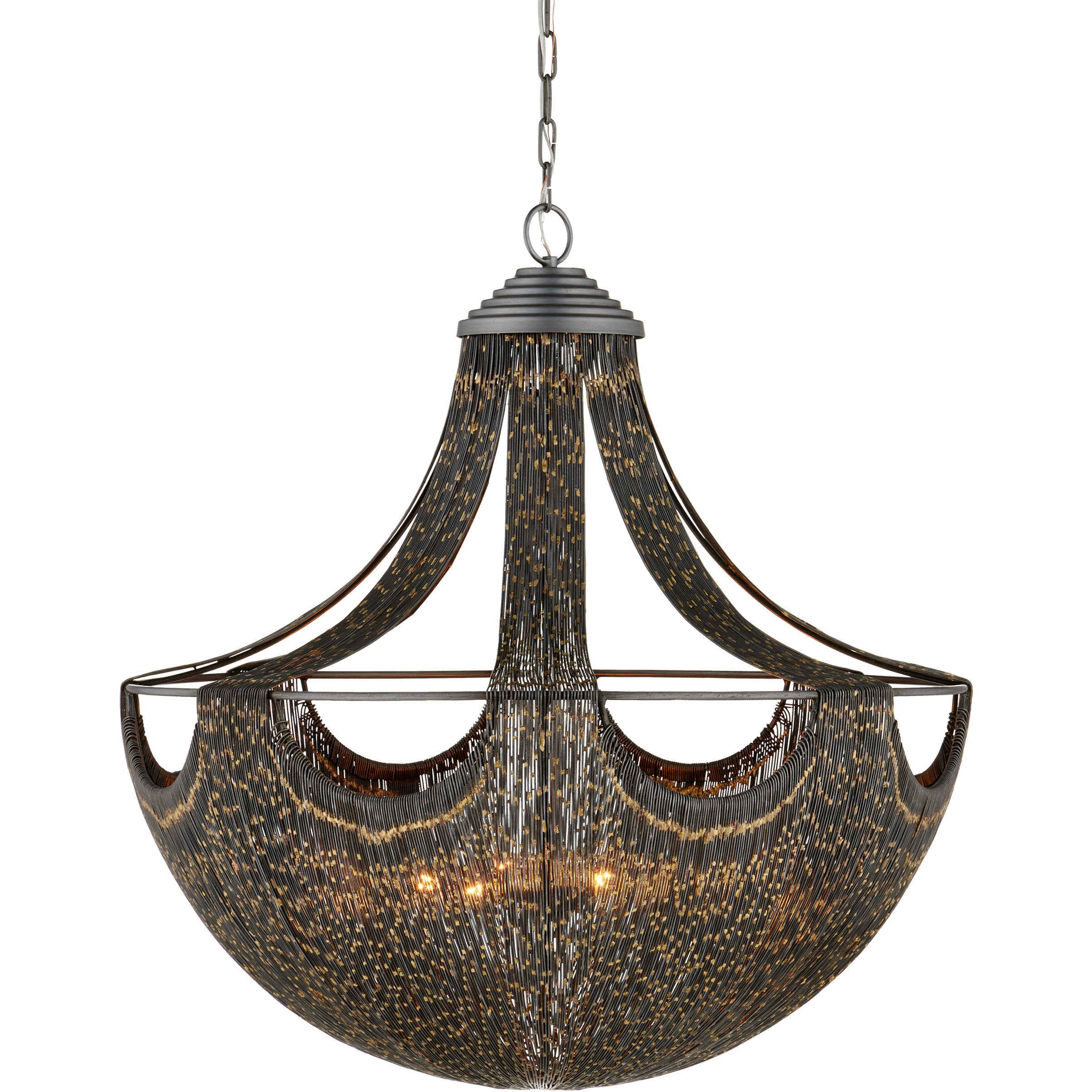 Currey \u0026 Company Eduardo Iron Chandelier, image size:2408x2408