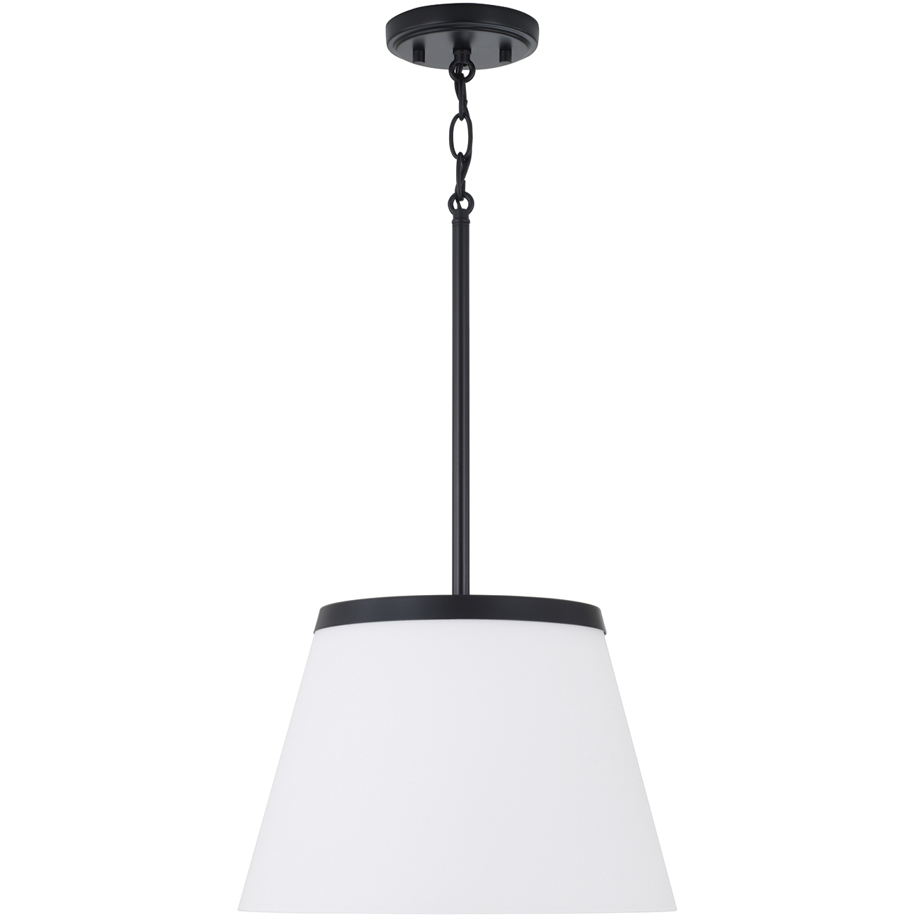 Drake 1 Light 13.25 inch Matte Black Pendant Ceiling Light