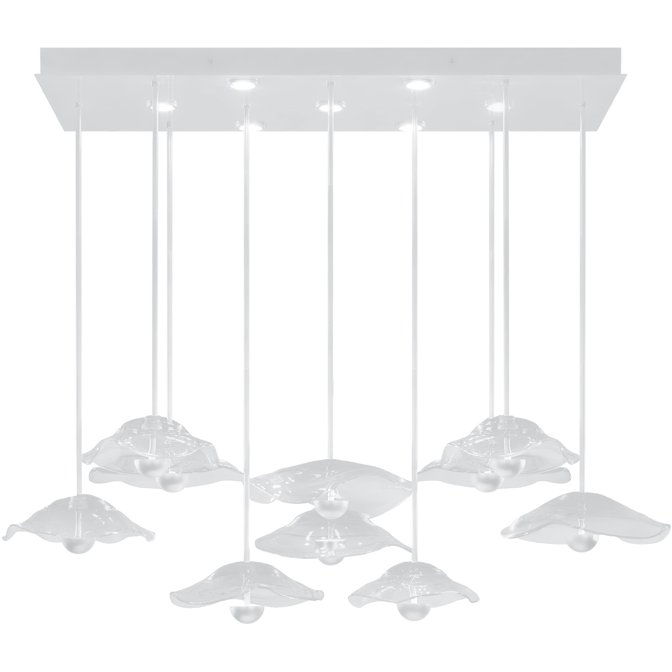 Embark 17 Light 61.75 inch White Pendant Ceiling Light