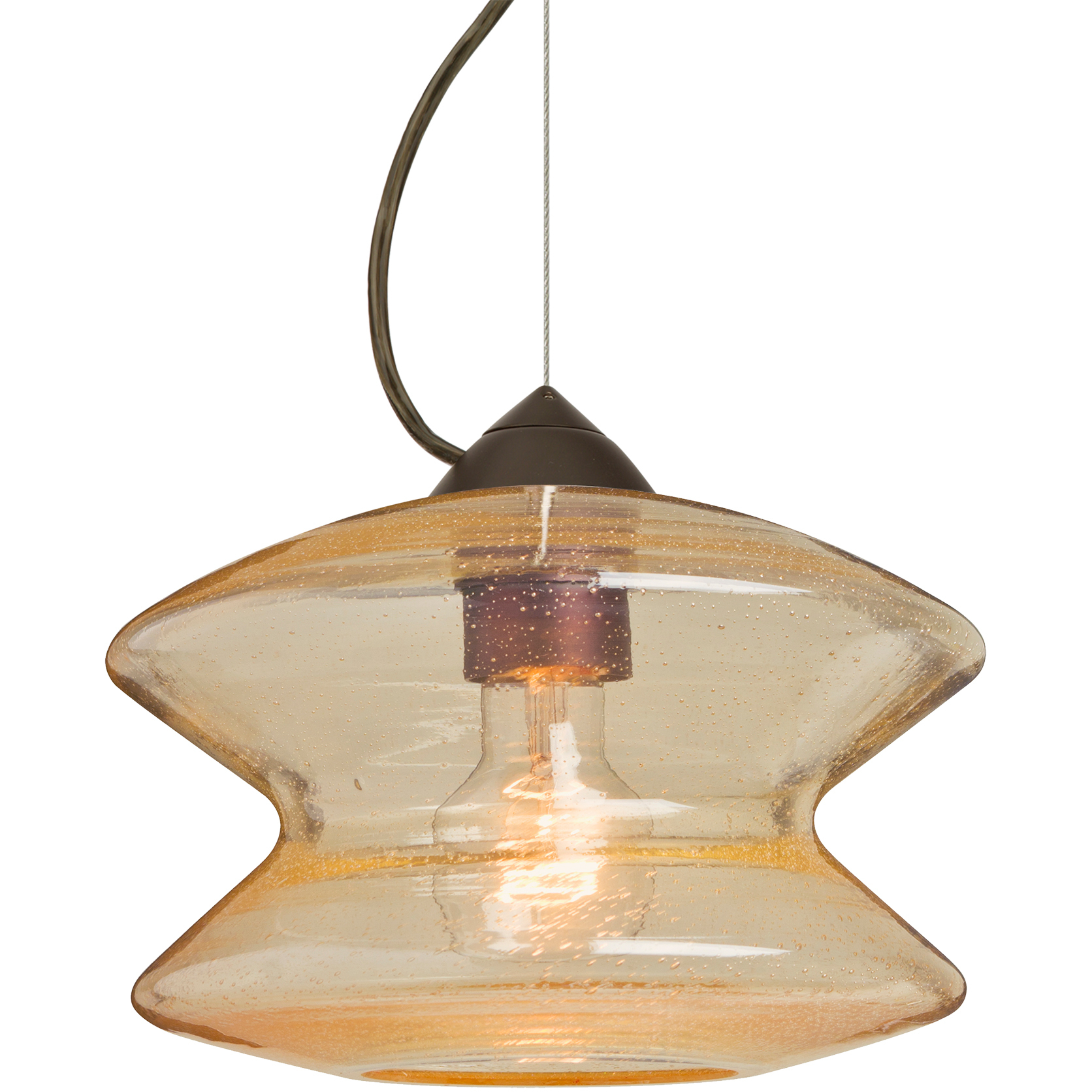 Zen 1 Light Bronze Cable Pendant Ceiling Light