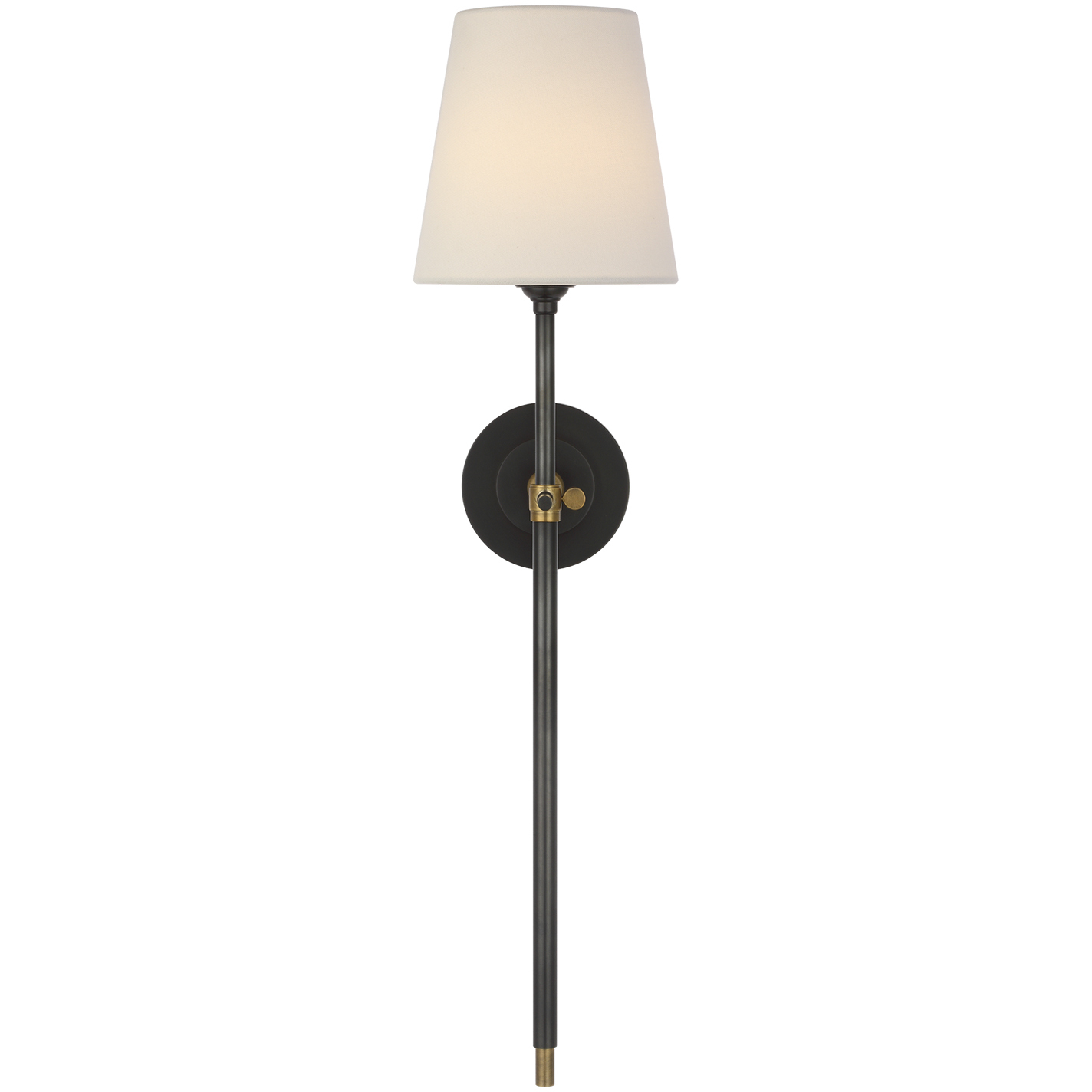 Thomas O'Brien Bryant LED 6.5 inch Bronze and Hand-Rubbed Antique Brass Cordless Tail Sconce Wall Light