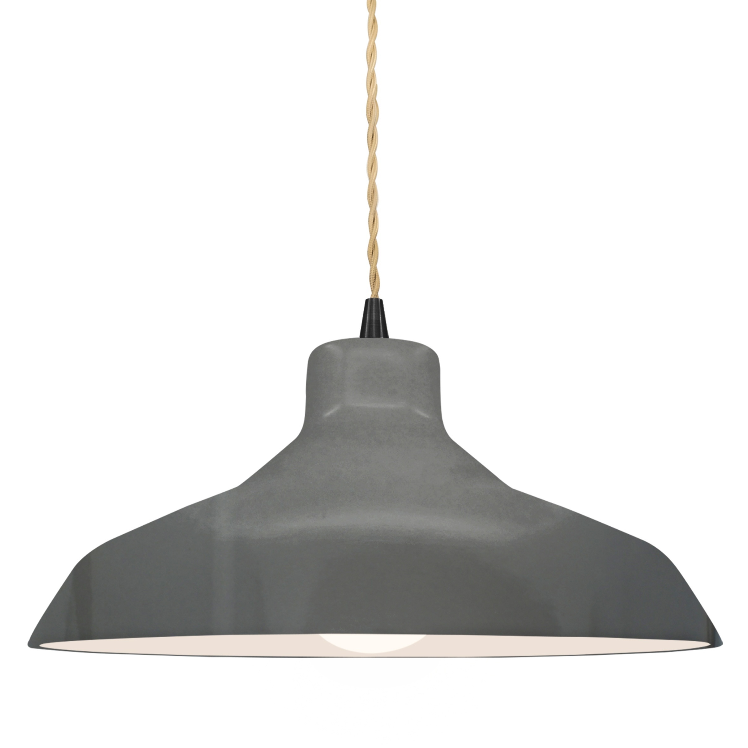 Radiance LED 13.5 inch Gloss Grey and Matte Black Pendant Ceiling Light