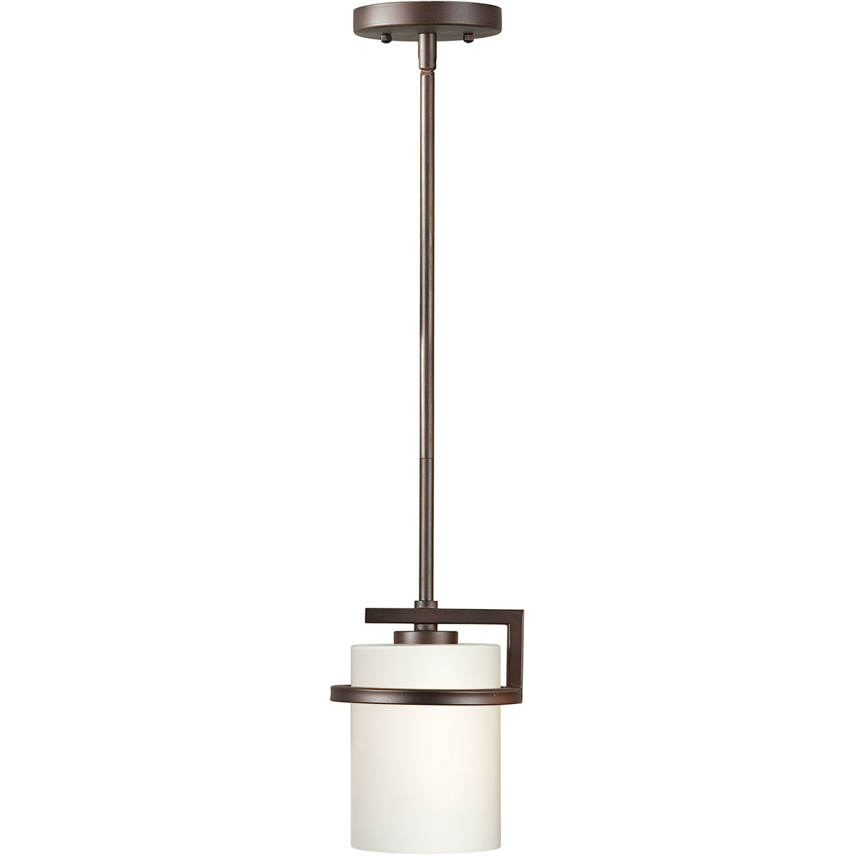 Halo 1 Light 6.5 inch Antique Bronze Mini Pendant Ceiling Light