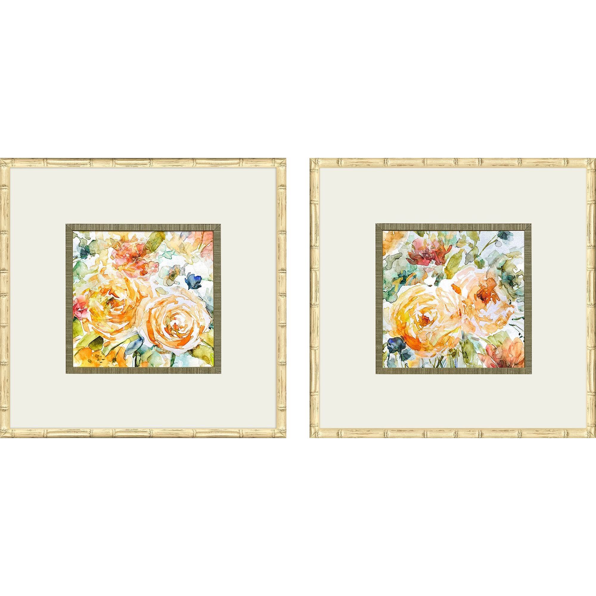 Paragon Orange and Blue and Green and Pink Framed Art
