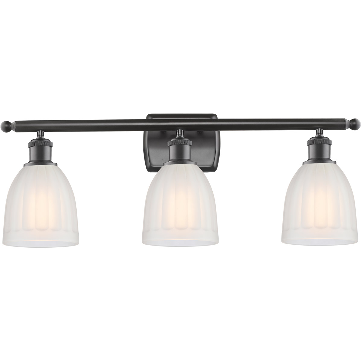 Ballston Brookfield LED 26 inch Oil Rubbed Bronze Bath Vanity Light Wall Light in White Glass, Ballston