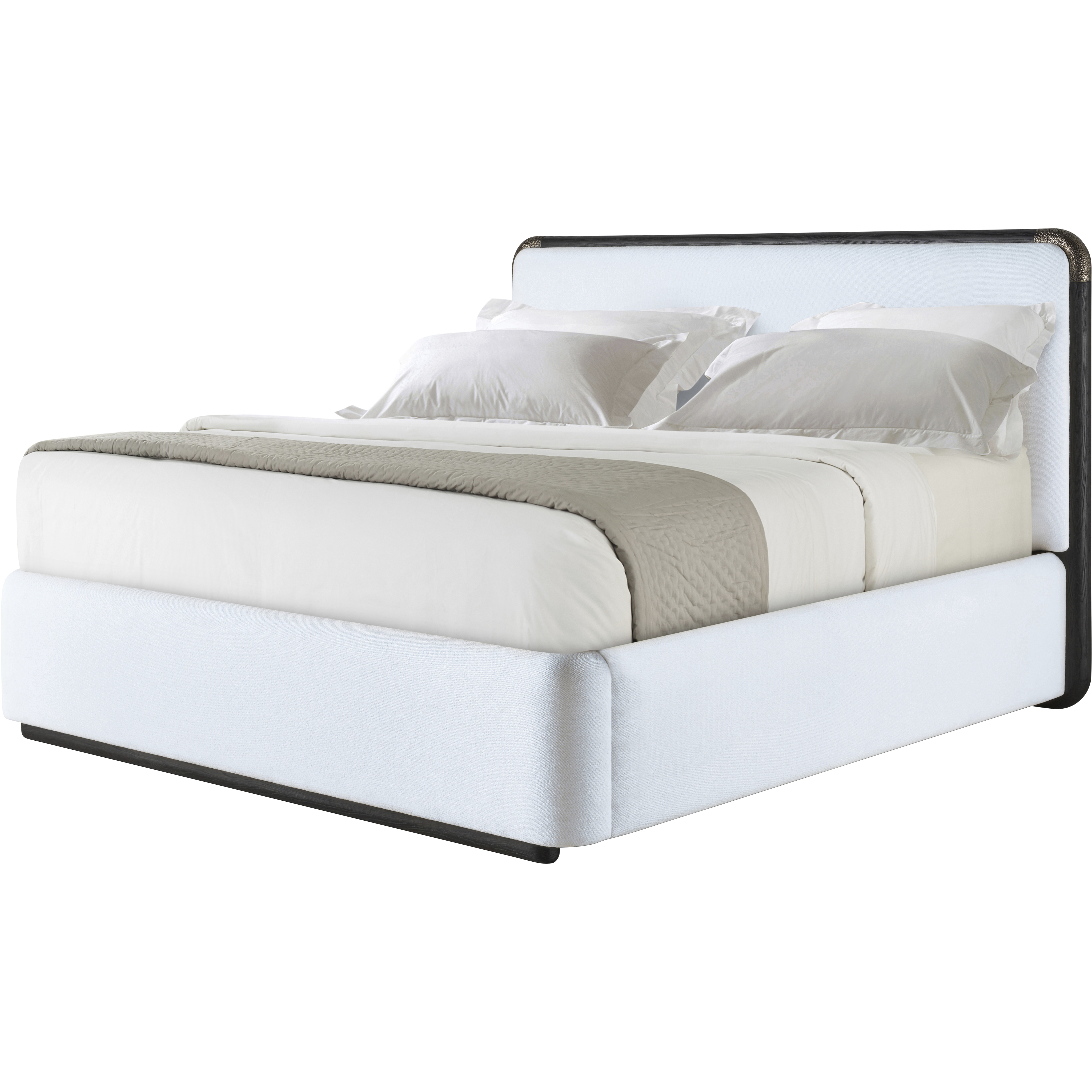 Luna Palmer California King Bed, Wooden, Upholstered