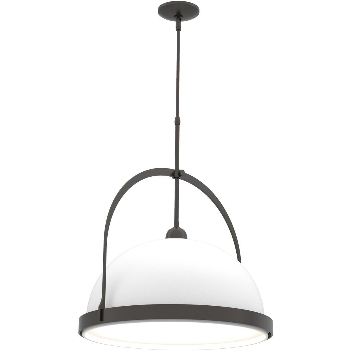 Atlas 1 Light 21.7 inch Oil Rubbed Bronze and White Pendant Ceiling Light in Oil Rubbed Bronze/White, Large