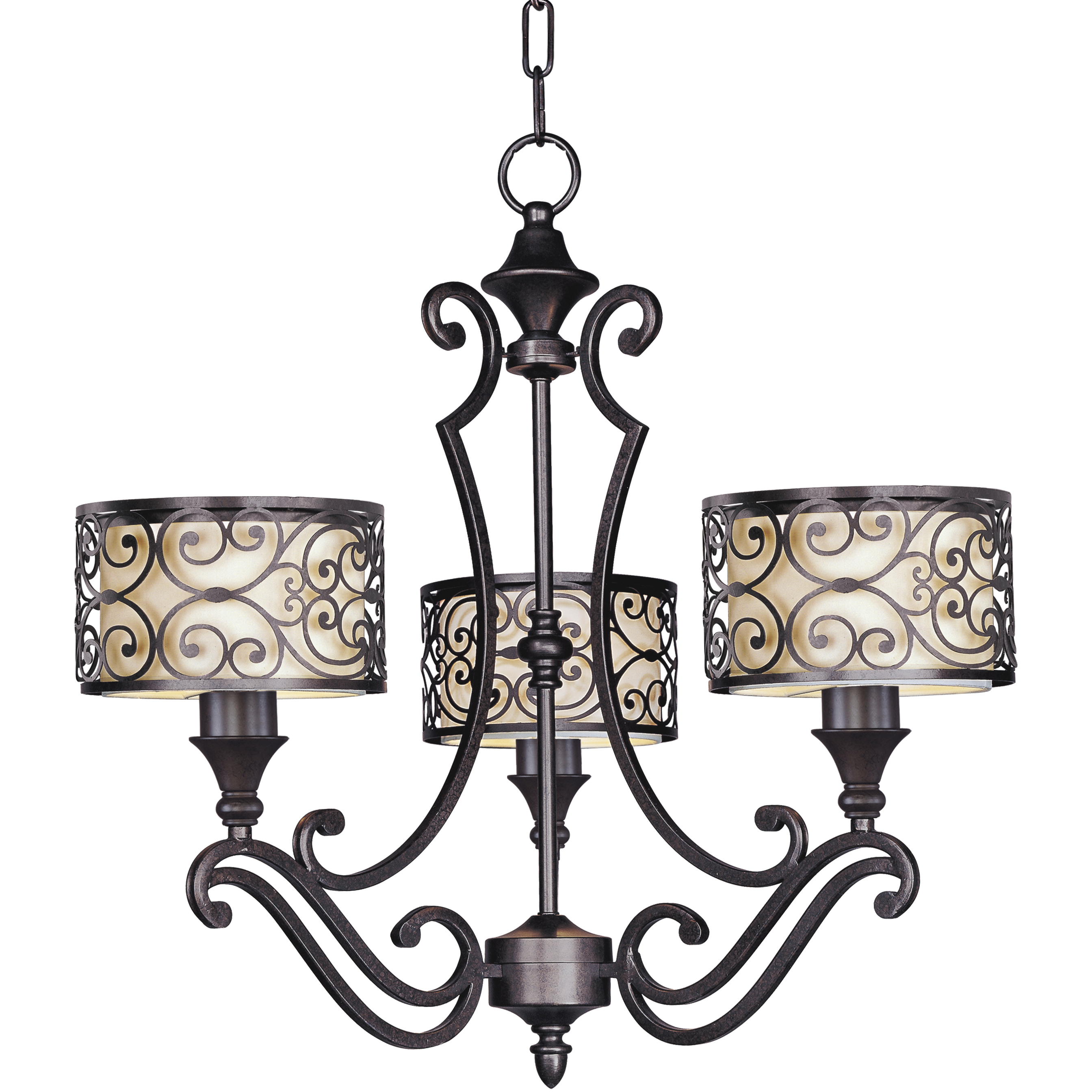 Mondrian 3 Light 24.5 inch Umber Bronze Single-Tier Chandelier Ceiling Light