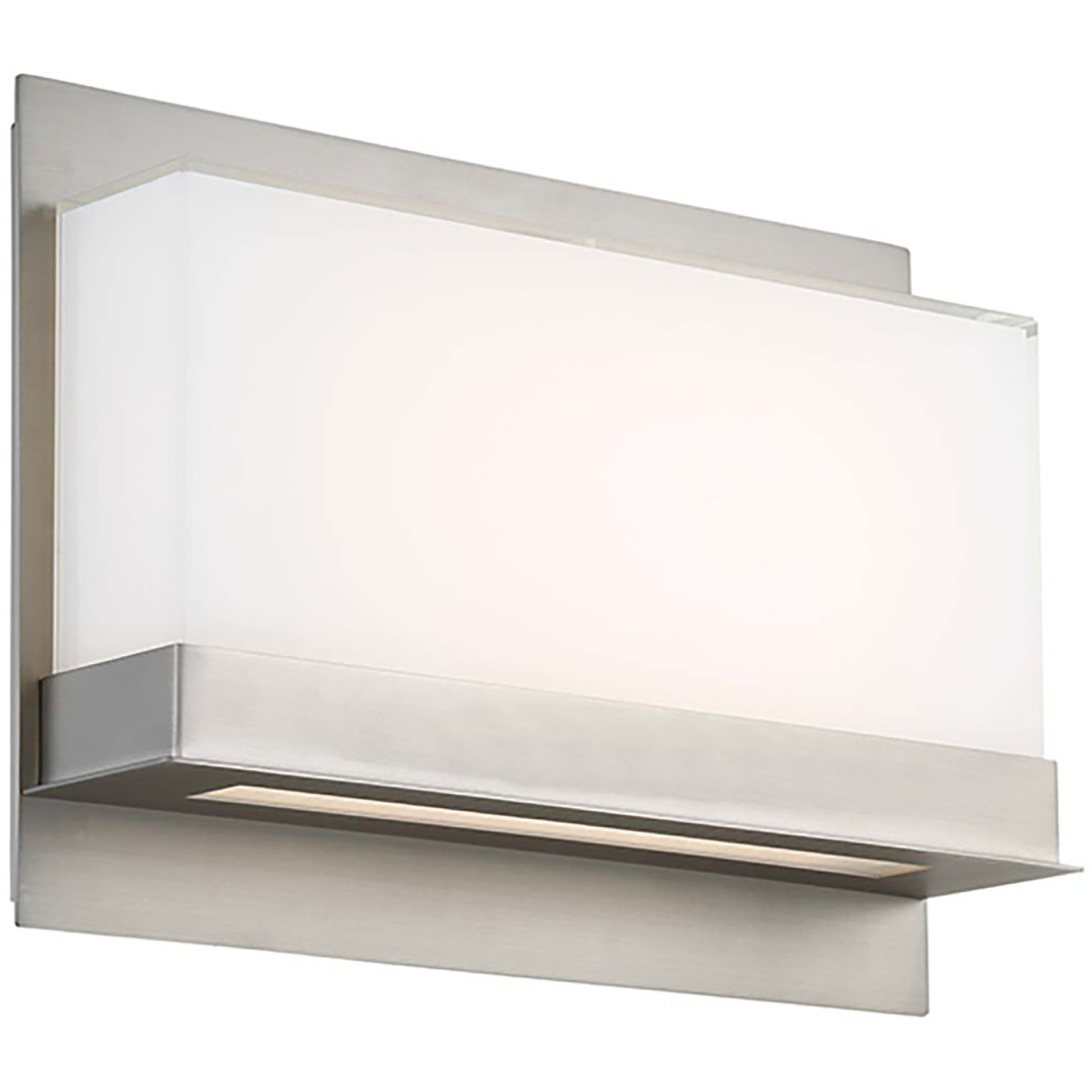 Lumnos LED 4 inch Satin Nickel ADA Wall Sconce Wall Light in 2700K