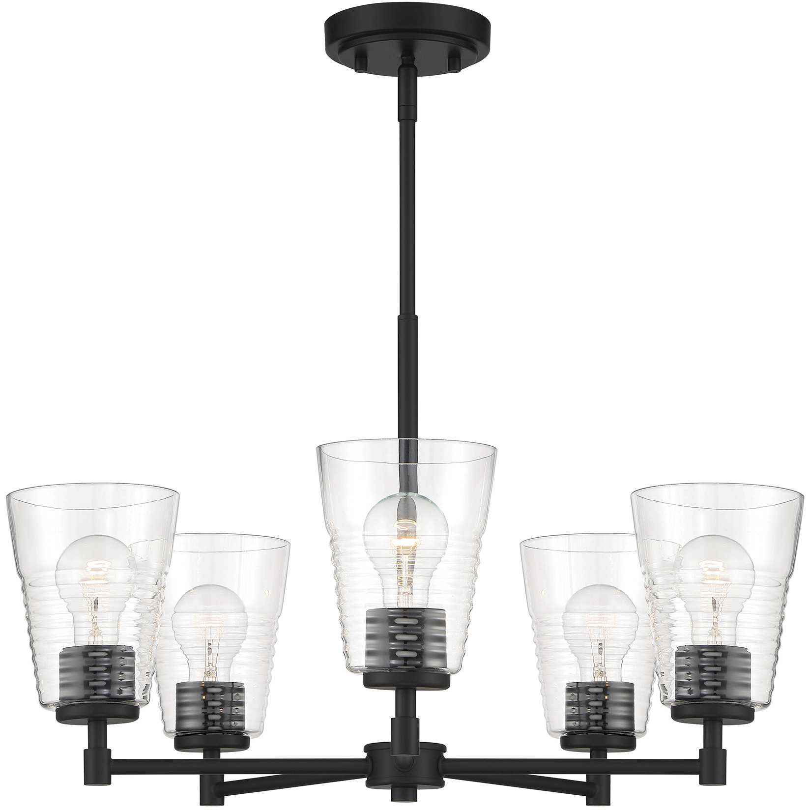Ingo 5 Light 24 inch Matte Black Chandelier Ceiling Light