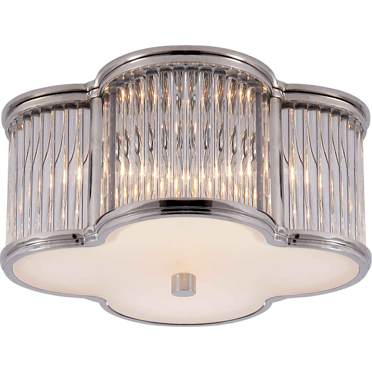 Alexa Hampton Basil 2 Light 11.25 inch Polished Nickel with Clear Glass Flush Mount Ceiling Light in Polished Nickel and Crystal, Small