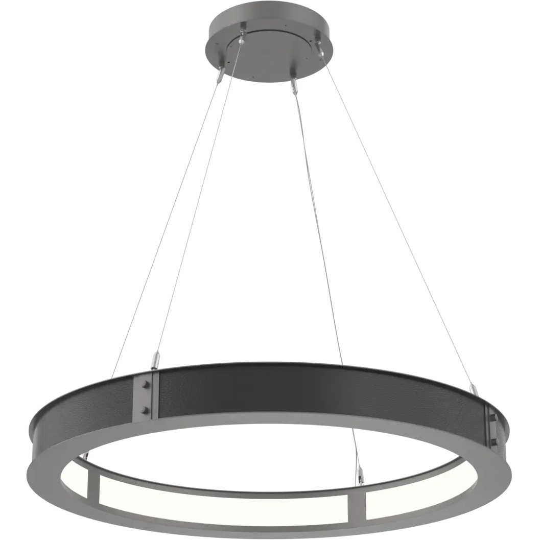 Verona LED 36 inch Graphite with Licorice Ring Chandelier Ceiling Light