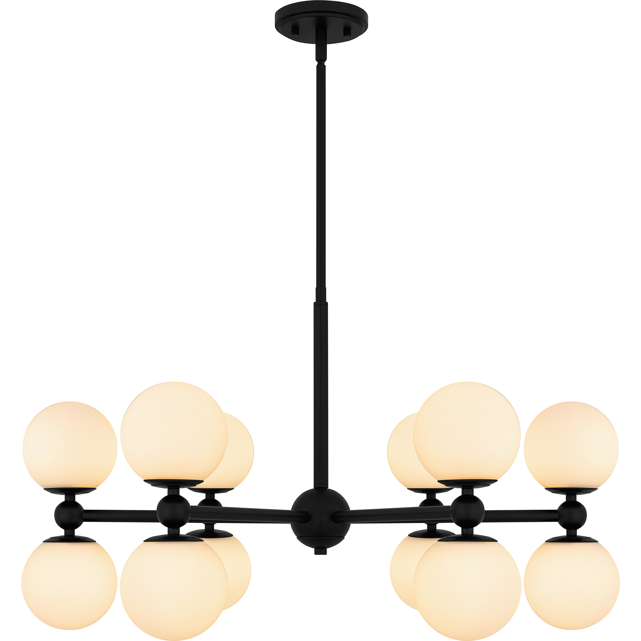 Elser 12 Light 31 inch Matte Black Chandelier Ceiling Light