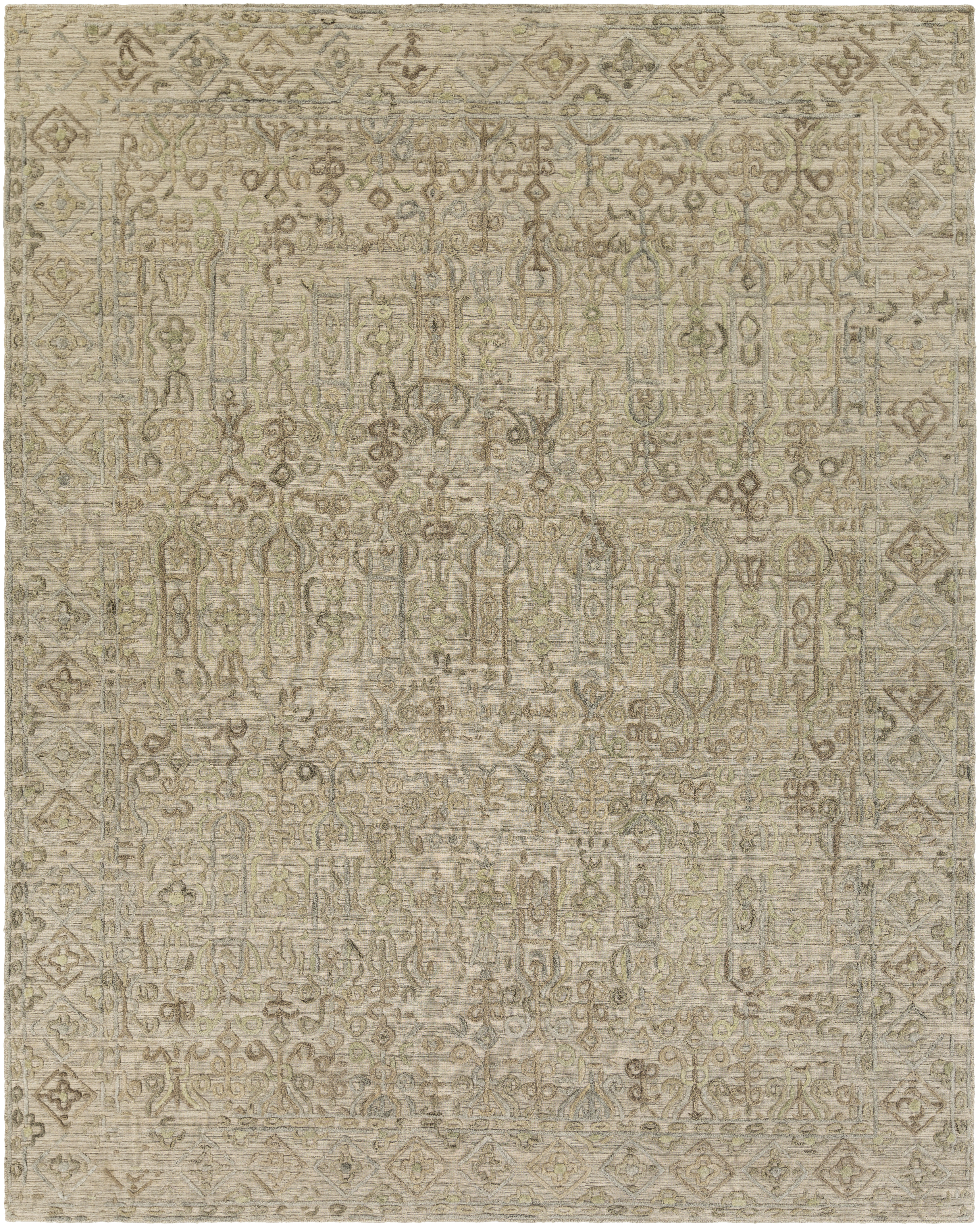 Makalu 72 X 48 inch Light Sage Rug in 4 X 6, Rectangle