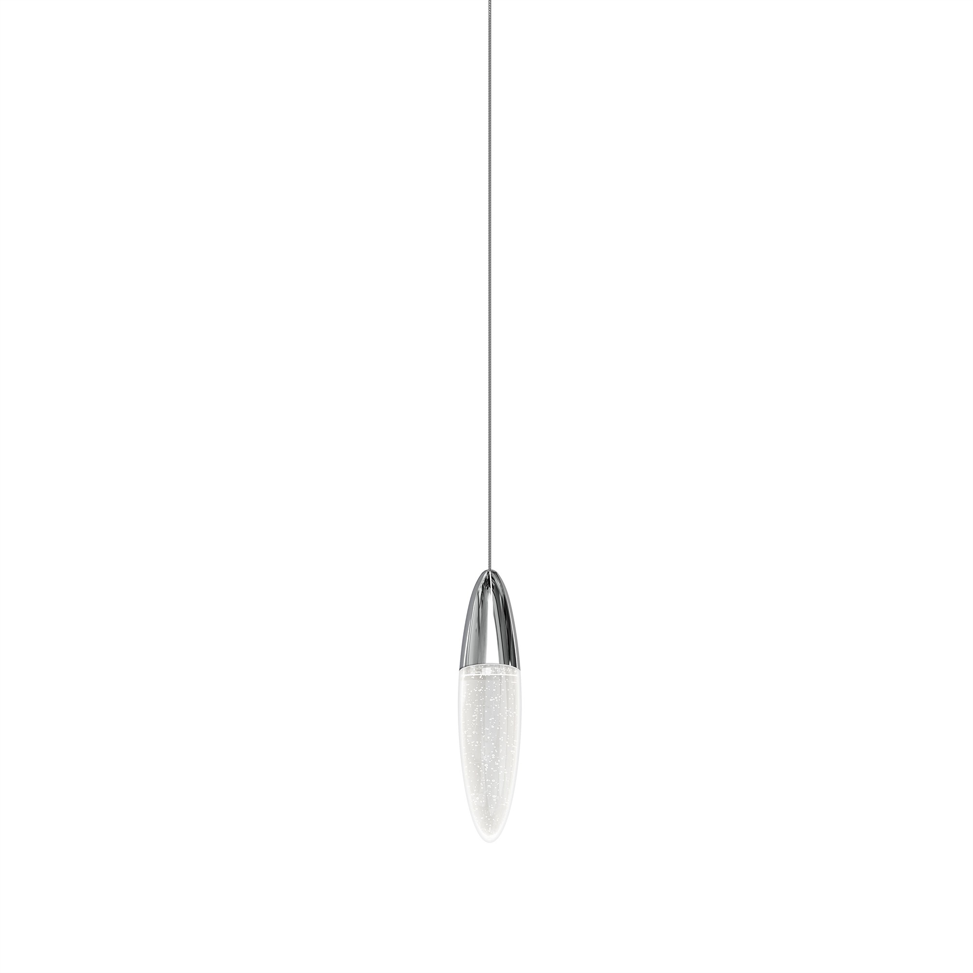 Sultana LED 2.5 inch Polished Chrome and White Pendant Ceiling Light
