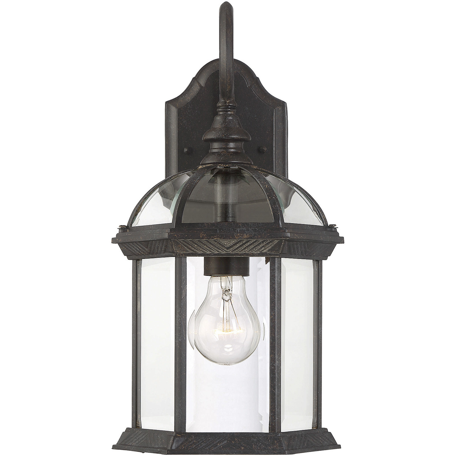 Kensington Outdoor Wall Lantern in Rustic Bronze