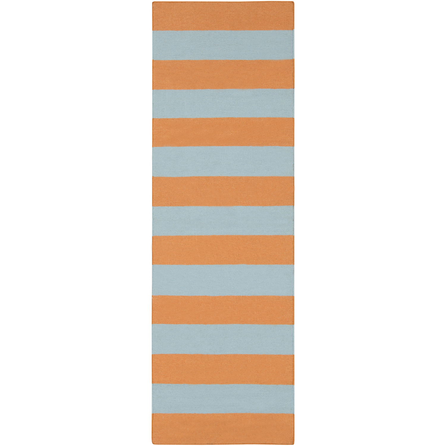 Frontier 96 X 30 inch Orange/Pale Blue Handmade Rug